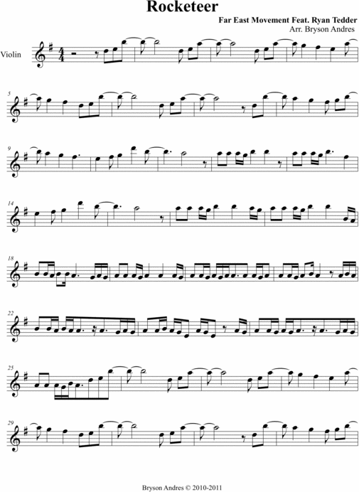 Product picture Rocketeer - Far East Movement Violin